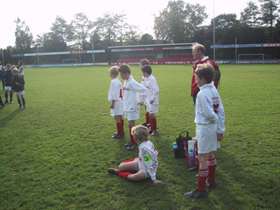 Na de wedstrijd worden penalties genomen.